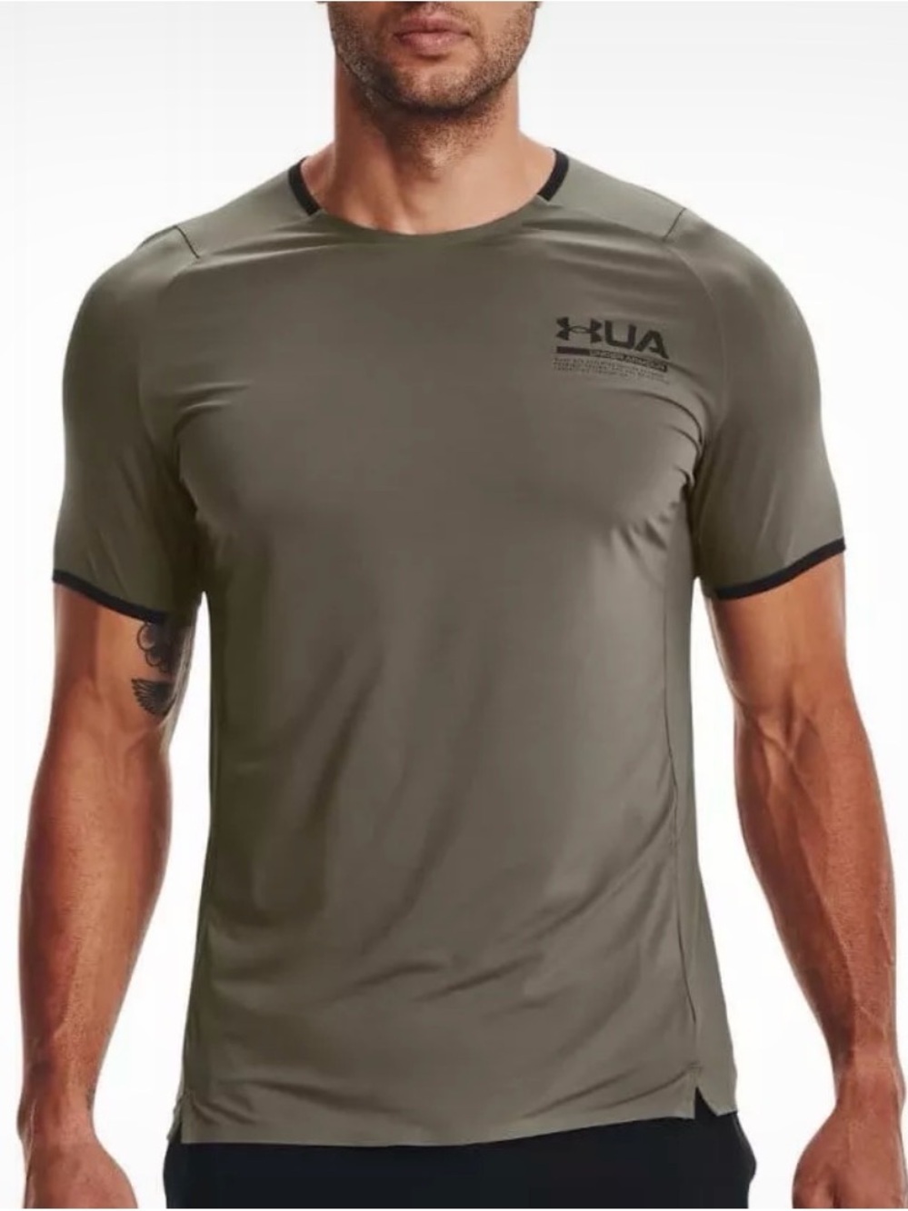 Under Armour Olive/Black Performance Crew Tee